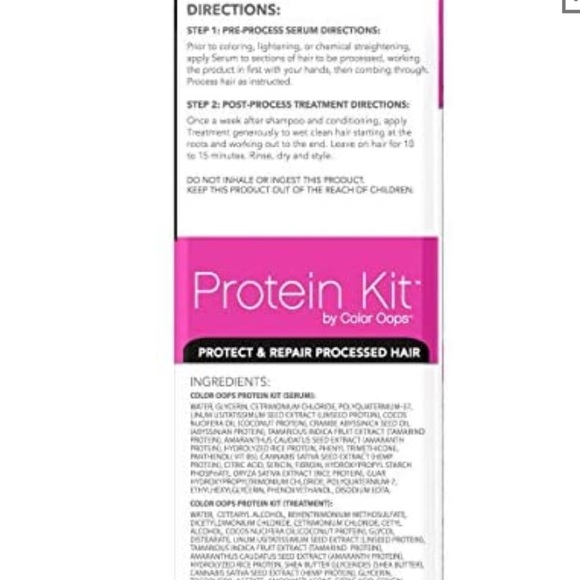 NWT Color Oops Protein Kit 7: 2 Step Process to Protect & Repair Damaged Hair - Picture 3 of 5